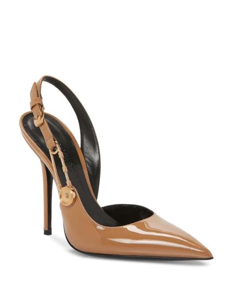 versace pin|versace safety pin slingback pumps.